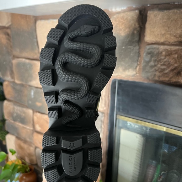 Gucci Black and Cream Heeled Boots - Picture 4 of 5